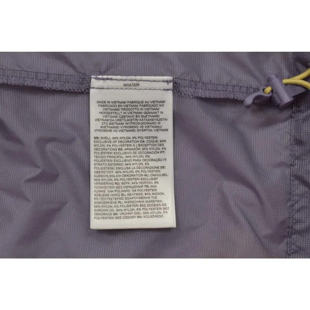 The North Face Men's Large Purple Hooded Windbreaker Full Zip Light Jacket